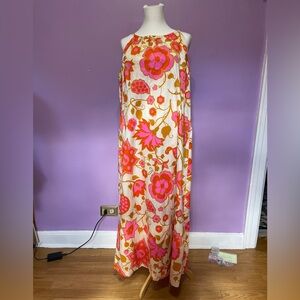 Vintage 70’s Pink & Orange Hawaiian Dress